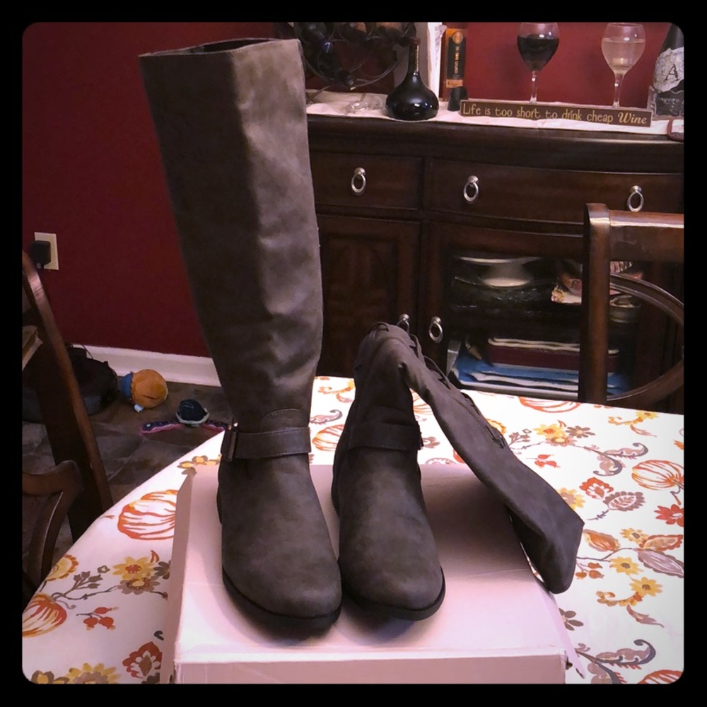 Gray Marine Riding Boots